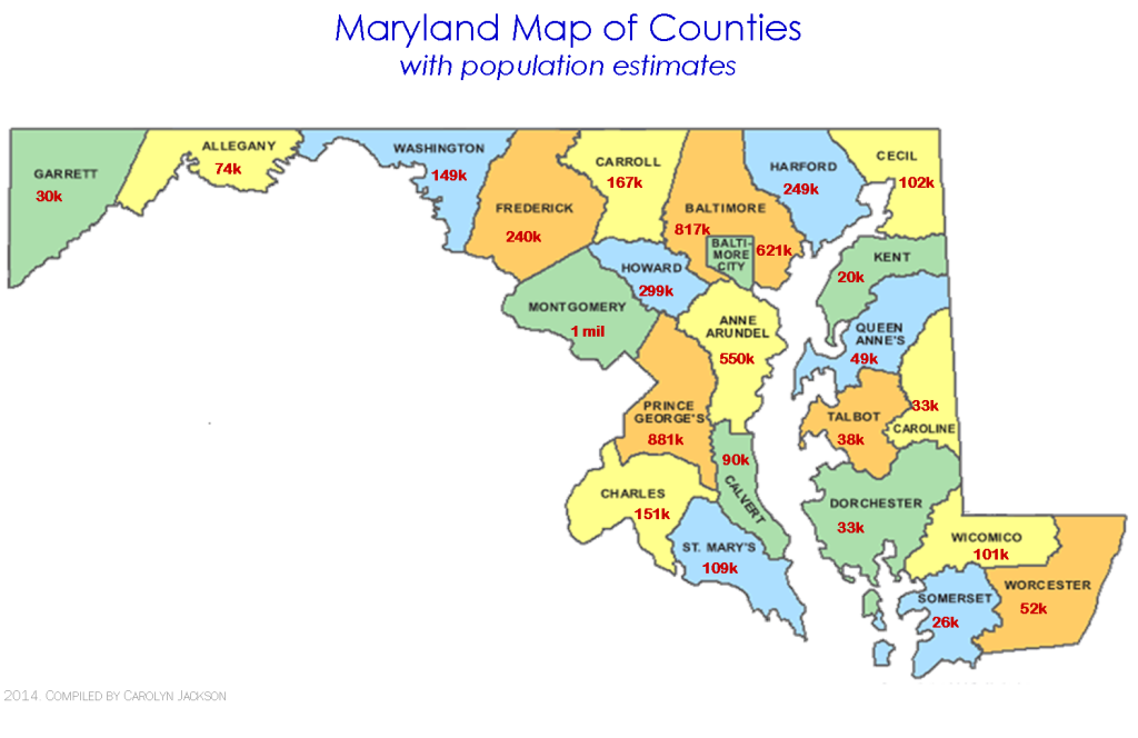 MD Map of Counties